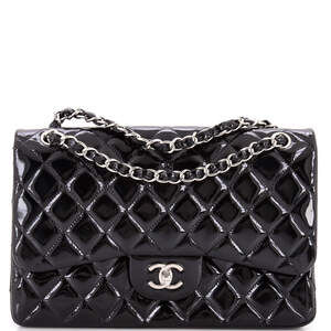 Chanel Jumbo Classic Double Flap Bag Quilted Patent